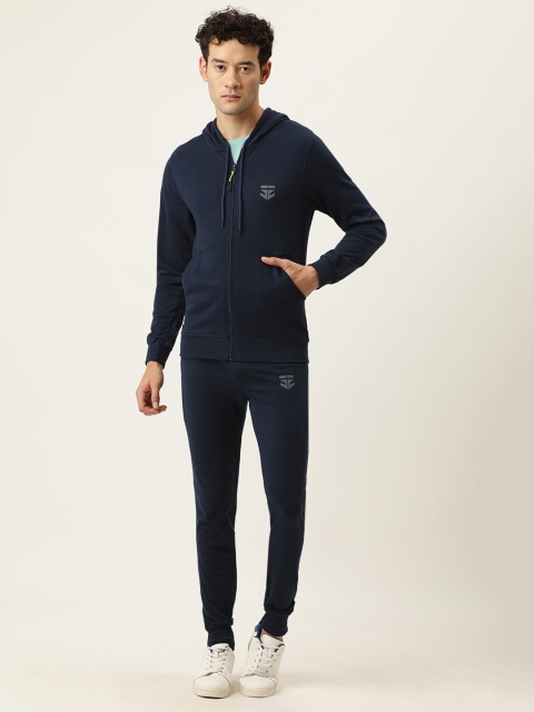 

Sports52 wear Men Navy Blue Solid Tracksuit