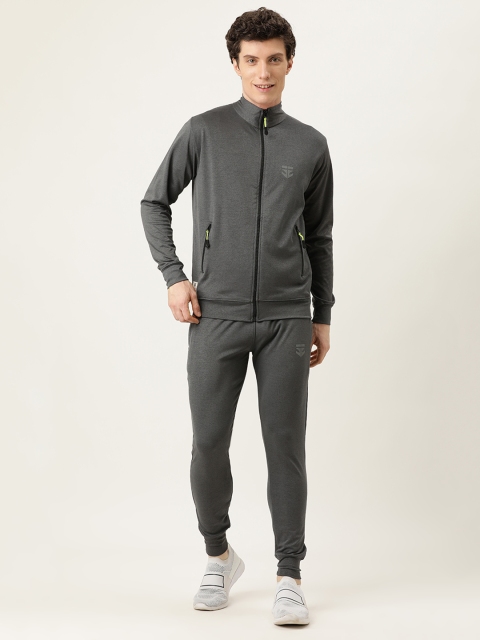 

Sports52 wear Men Grey Comfort Fit Solid Tracksuit