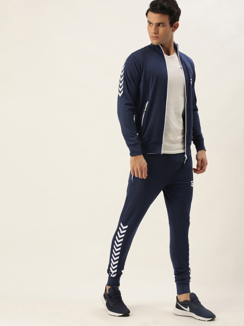 

Sports52 wear Men Navy-Blue Comfort Fit Geometric Printed Tracksuit