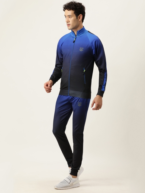 

Sports52 wear Men Blue & Black Colorblocked Tracksuit