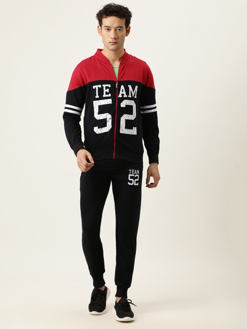 

Sports52 wear Men Black & Red Printed Tracksuit