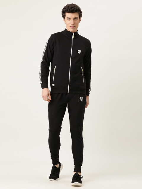 

Sports52 wear Men Black Solid Track Suit