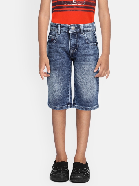 

Indian Terrain Boys Blue Slim Fit Mid-Rise Denim Shorts