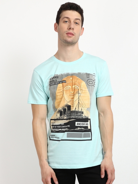 

V2 Value & Variety Men Blue Printed T-shirt