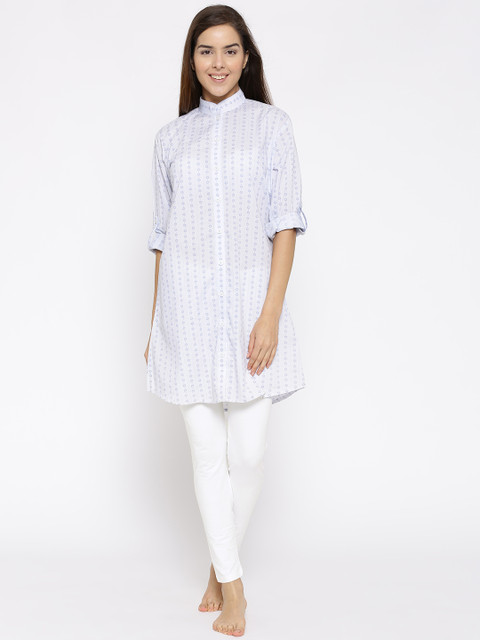 

Clt.s Blue & White Floral Print Nightsuit C217