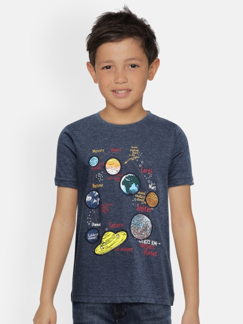 

Indian Terrain Boys Blue Printed T-shirt