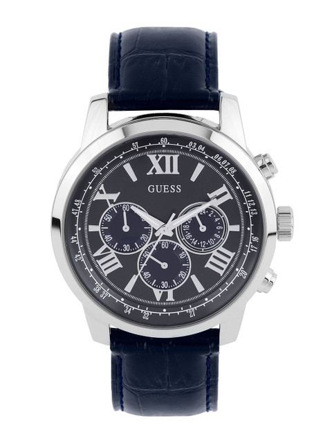 

GUESS Men Navy Dial Watch W0380G3, Navy blue