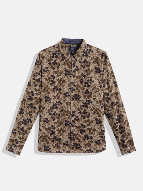 

Indian Terrain Boys Brown Printed Pure Cotton Casual Shirt