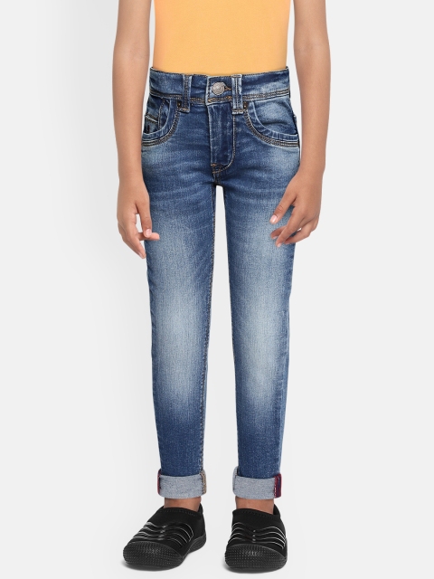 

Indian Terrain Boys Blue Heavy Fade Stretchable Jeans
