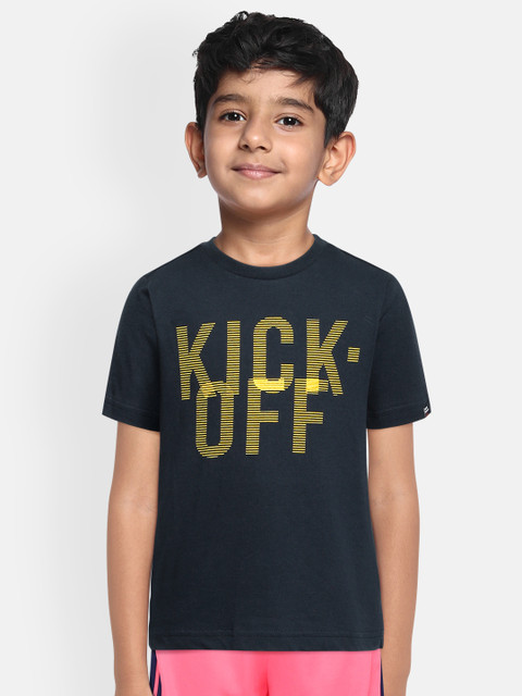 

Indian Terrain Boys Navy Blue Pure Cotton Printed Pure Cotton T-shirt