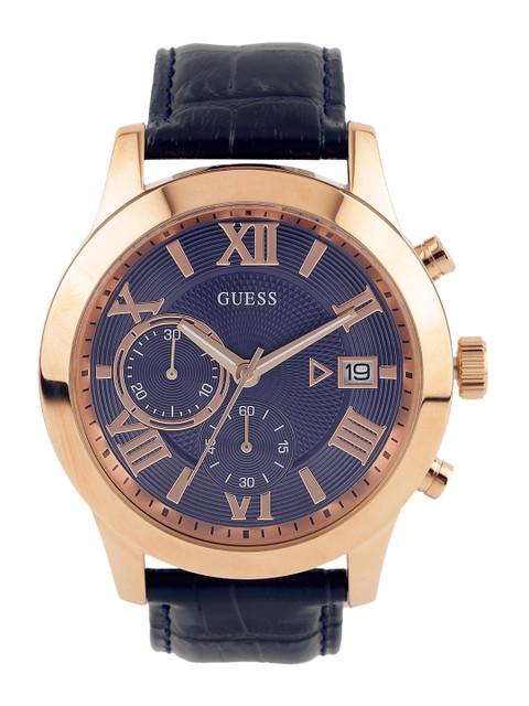 

GUESS Men Navy Chronograph Dial Watch W0669G2, Navy blue