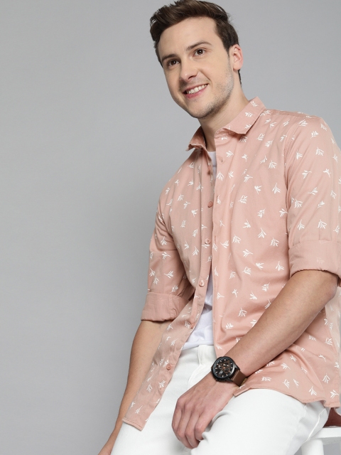 

Mast & Harbour Men Rose & White Printed Casual Shirt