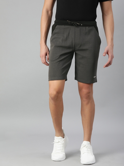 

TOM BURG Men Grey Mid-Rise Regular Shorts