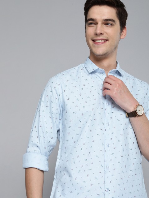 

Mast & Harbour Men Blue Printed Casual Shirt
