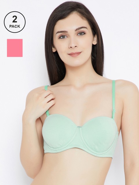 

C9 AIRWEAR Fuchsia & Green Set of 2 T-shirt Bra Full Coverage Lightly Padded P2608