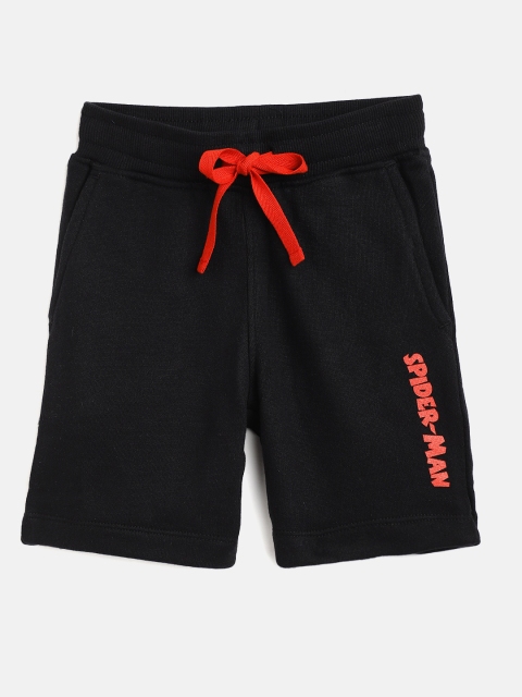

Disney By Miss and Chief Boys Black Cotton Spider-Man Shorts