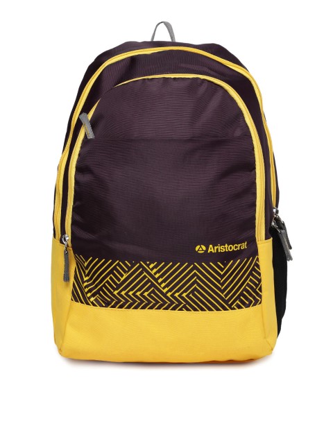 

Aristocrat Unisex Purple & Yellow Backpack
