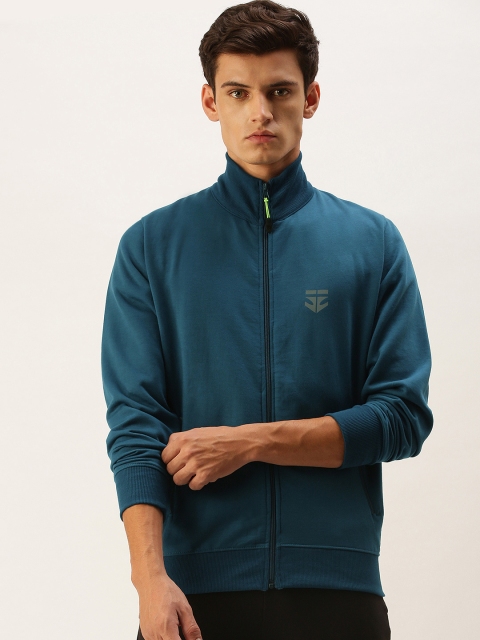 

Sports52 wear Men Teal Blue Mock Collar Sweatshirt