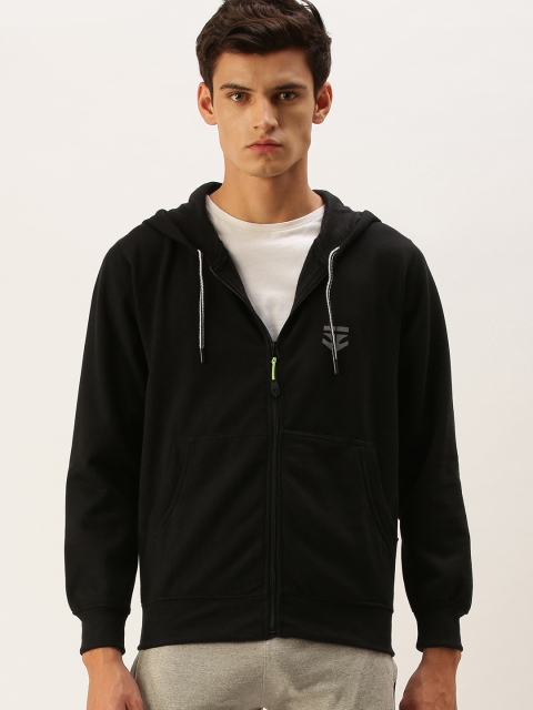 

Sports52 wear Men Black Hooded Sweatshirt