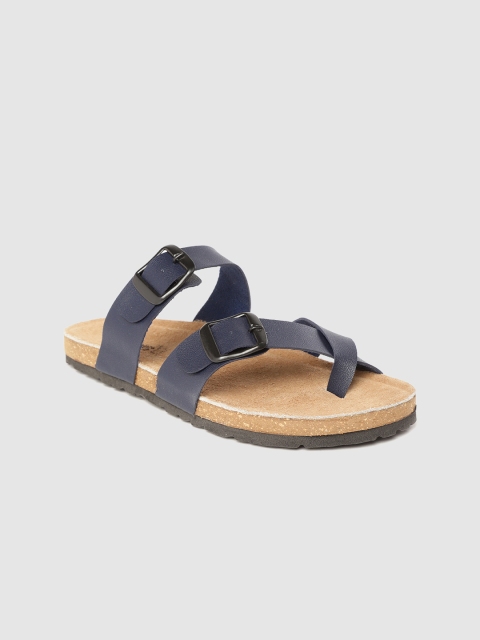 

Roadster Women Navy Blue One Toe Flats with Buckles