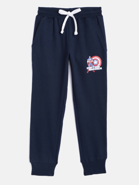 

Disney By Miss and Chief Navy Blue Boys Avengers Pure Cotton Ankle Length Joggers