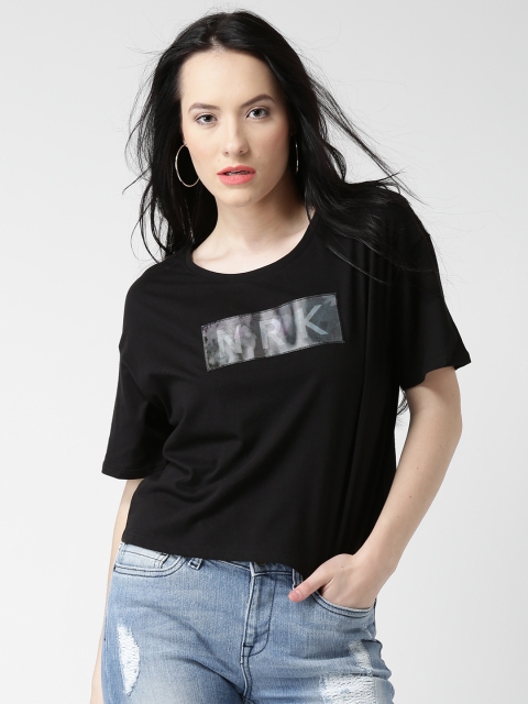 

Metersbonwe Black Lenticular Print T-Shirt