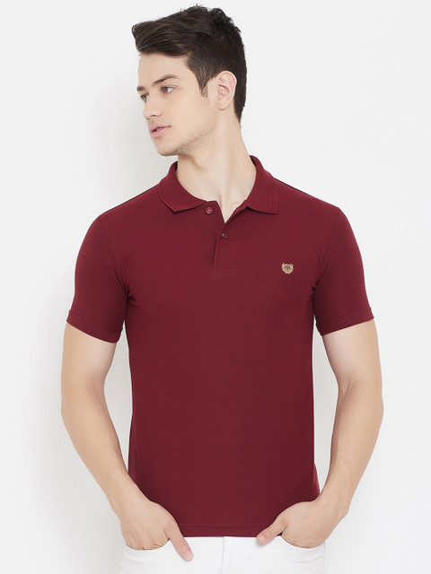 

Duke Men Maroon Polo Collar T-shirt