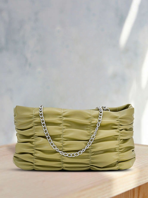 

MIRAGGIO Olive Green Gathered Crossbody Bag