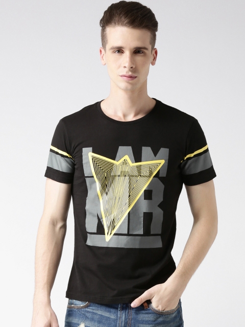 

Metersbonwe Black Printed T-shirt