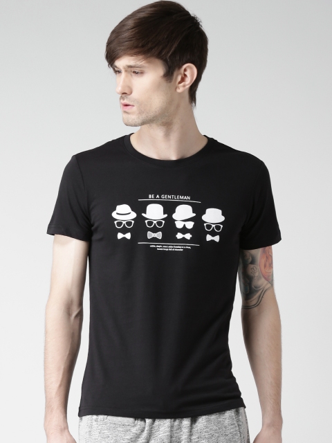 

Metersbonwe Black Printed T-shirt