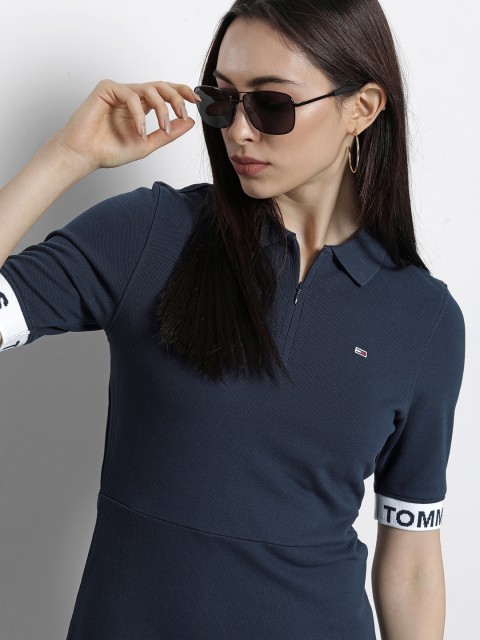 

Tommy Hilfiger Women Navy Blue Solid Fit and Flare Dress