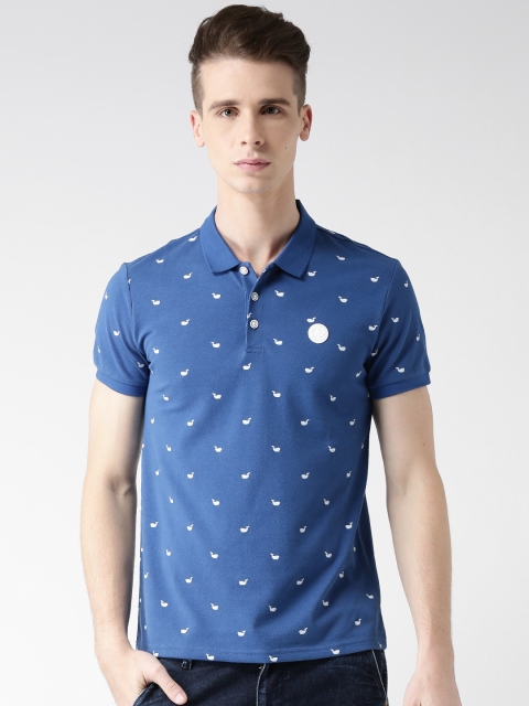 

Metersbowne Blue Whale Print Polo T-shirt