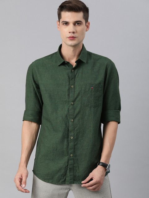 

Louis Philippe Sport Men Olive Super Slim Fit Casual Shirt