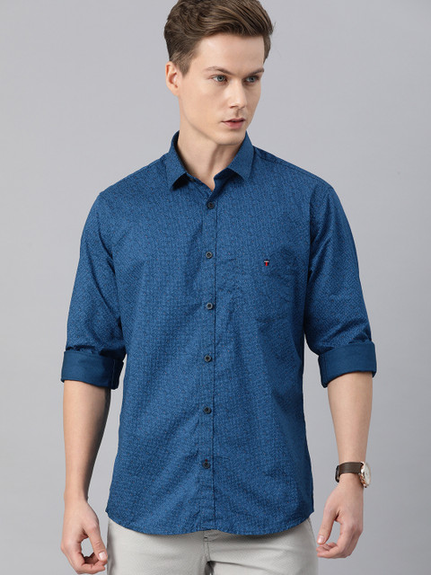 

Louis Philippe Sport Men Navy Blue Slim Fit Printed Casual Shirt