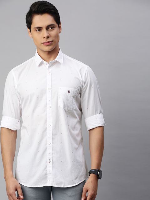 

Louis Philippe Sport Men White Slim Fit Printed Casual Shirt