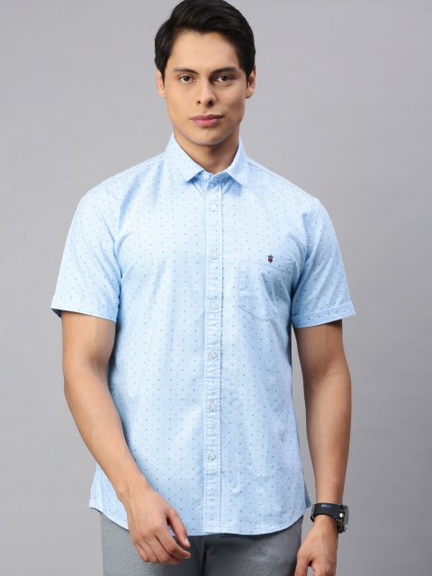 

Louis Philippe Jeans Men Blue Slim Fit Printed Casual Shirt