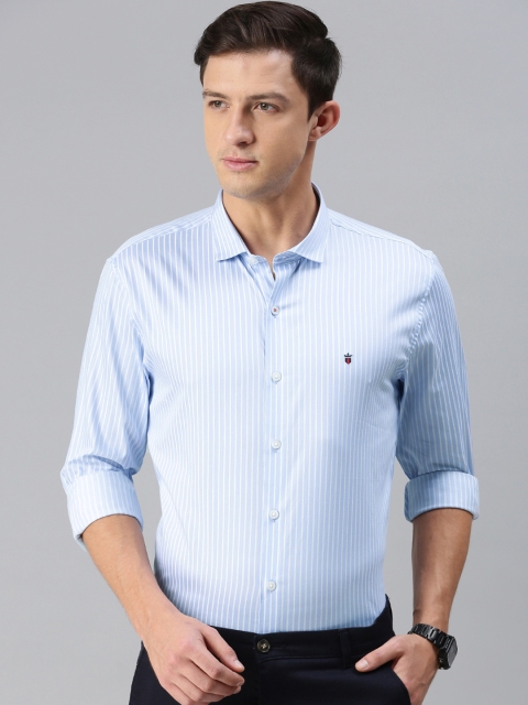 

Louis Philippe Sport Men Blue & White Striped Super Slim Fit Formal Shirt