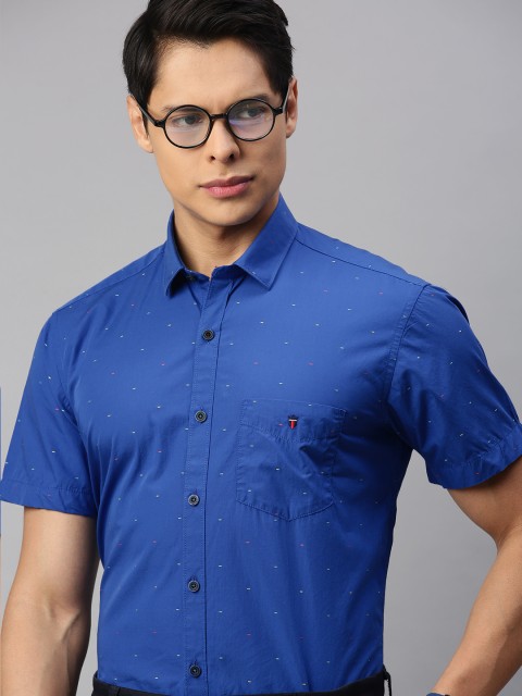

Louis Philippe Sport Men Blue Slim Fit Printed Casual Shirt