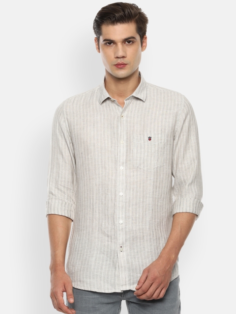 

Louis Philippe Sport Men Grey Slim Fit Striped Casual Shirt