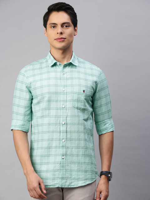 

Louis Philippe Sport Men Green Slim Fit Checked Casual Shirt