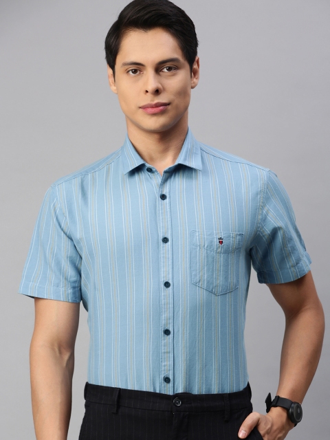 

Louis Philippe Sport Men Blue Slim Fit Striped Casual Shirt