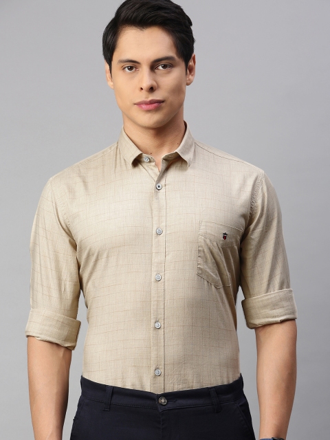 

Louis Philippe Sport Men Beige Slim Fit Checked Casual Shirt
