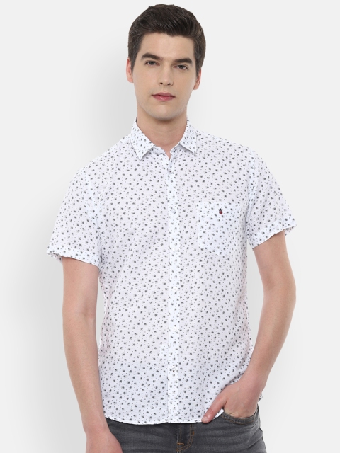 

Louis Philippe Sport Men White Slim Fit Printed Casual Shirt