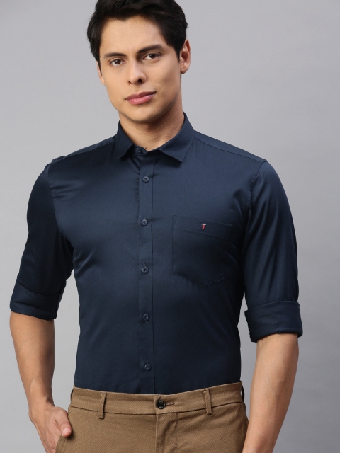

Louis Philippe Jeans Men Navy Blue Slim Fit Casual Shirt