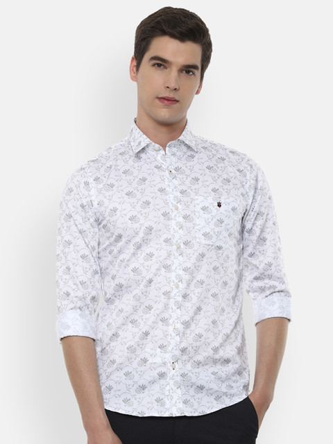 

Louis Philippe Sport Men White Slim Fit Floral Printed Casual Shirt