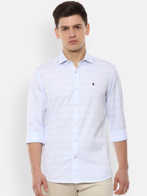 

Louis Philippe Sport Men Blue & Black Slim Fit Horizontal Stripes Cotton Casual Shirt