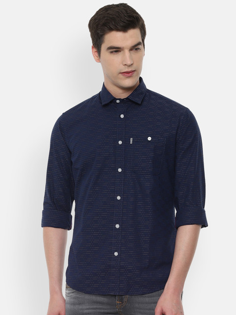 

Louis Philippe Jeans Men Navy Blue Slim Fit Casual Shirt