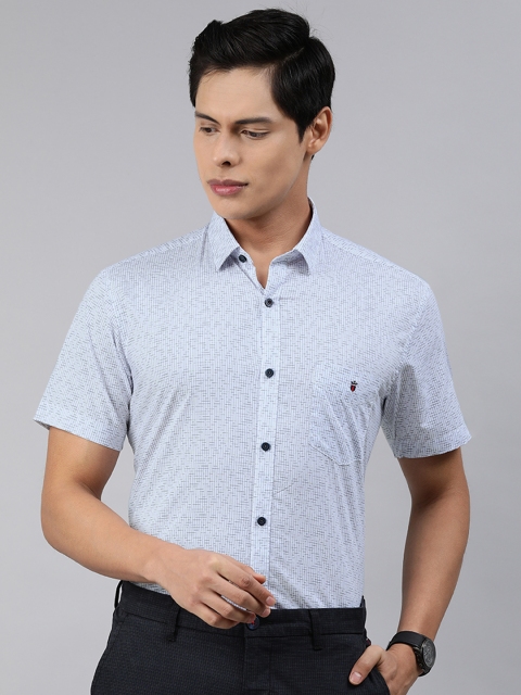 

Louis Philippe Sport Men White Slim Fit Printed Casual Shirt