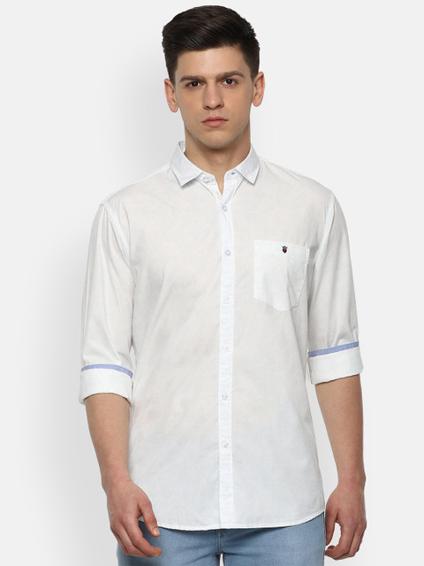 

Louis Philippe Jeans Men White Slim Fit Casual Shirt