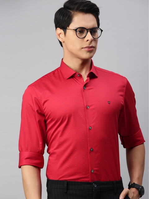 

Louis Philippe Sport Men Red Slim Fit Printed Casual Shirt